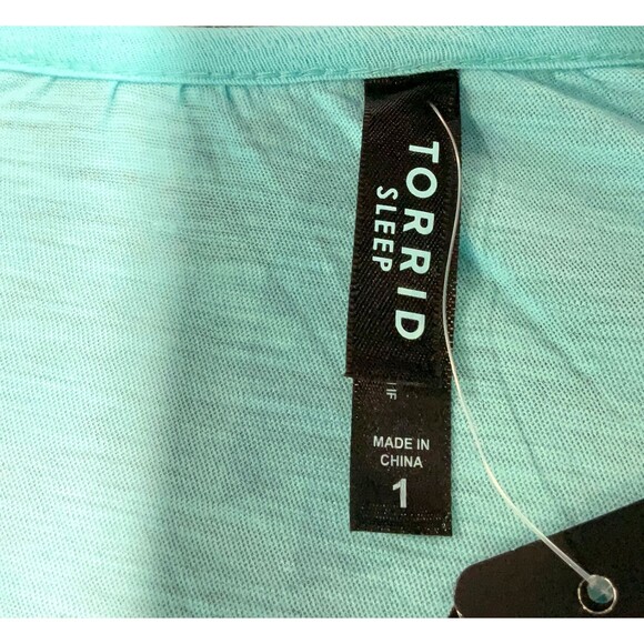 Torrid Swim Maxi Dress Size 1X Blue Cotton Crochet Hem Cover Up Sleep Lounge NWT - Picture 9 of 12